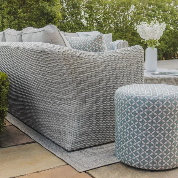 Oxford Petit ensemble canapé d'angle en rotin avec fauteuil – Ceramic Glass
