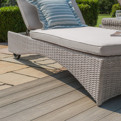 Oxford Ensemble de chaises longues en rotin – Ceramic Glass