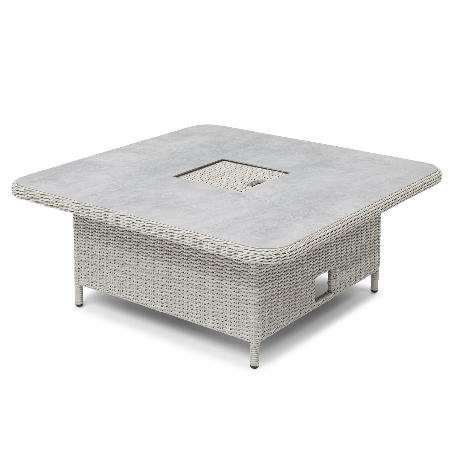 A Oxford Ensemble de canapés en rotin royal en forme de U avec table relevable – Ceramic Glass