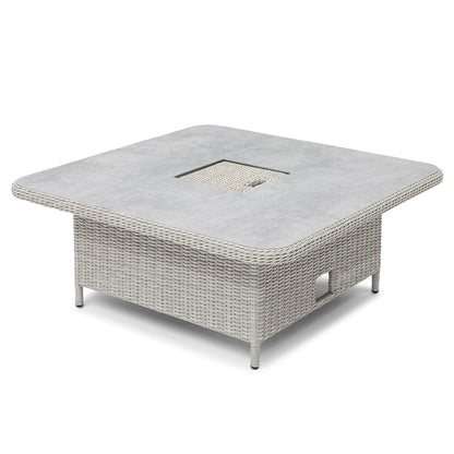 A Oxford Ensemble de canapés en rotin royal en forme de U avec table relevable – Ceramic Glass