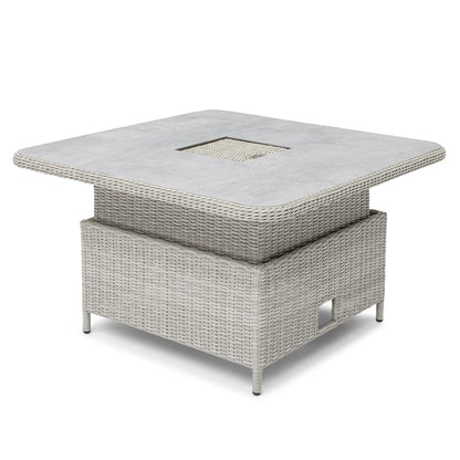 A Oxford Ensemble de canapés en rotin royal en forme de U avec table relevable – Ceramic Glass